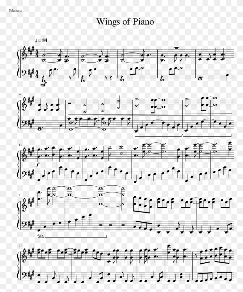 798x971 Piano Notes Betty Boop Charlie Puth Piano Sheet Music, Gray, World Of Warcraft HD PNG Download
