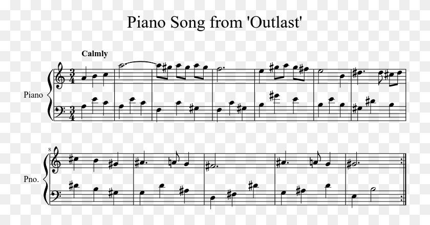 749x380 Piano Song From 39outlast39 Hilda39s Theme Ocarina, Gray, World Of Warcraft HD PNG Download