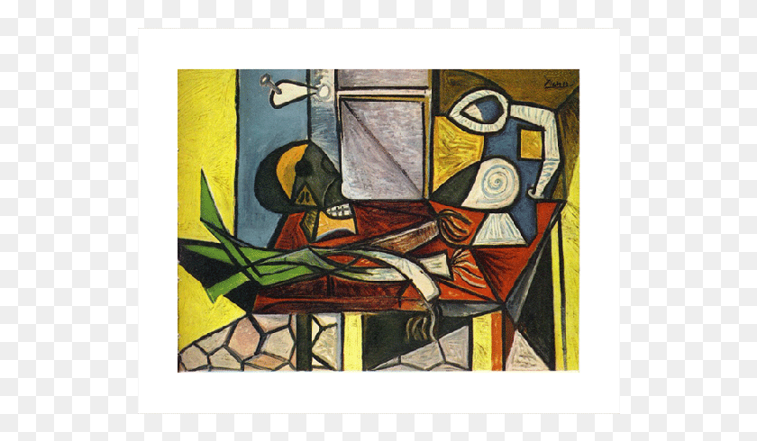 536x430 Череп Пикассо И Лук-Порей, Современное Искусство Hd Png Скачать