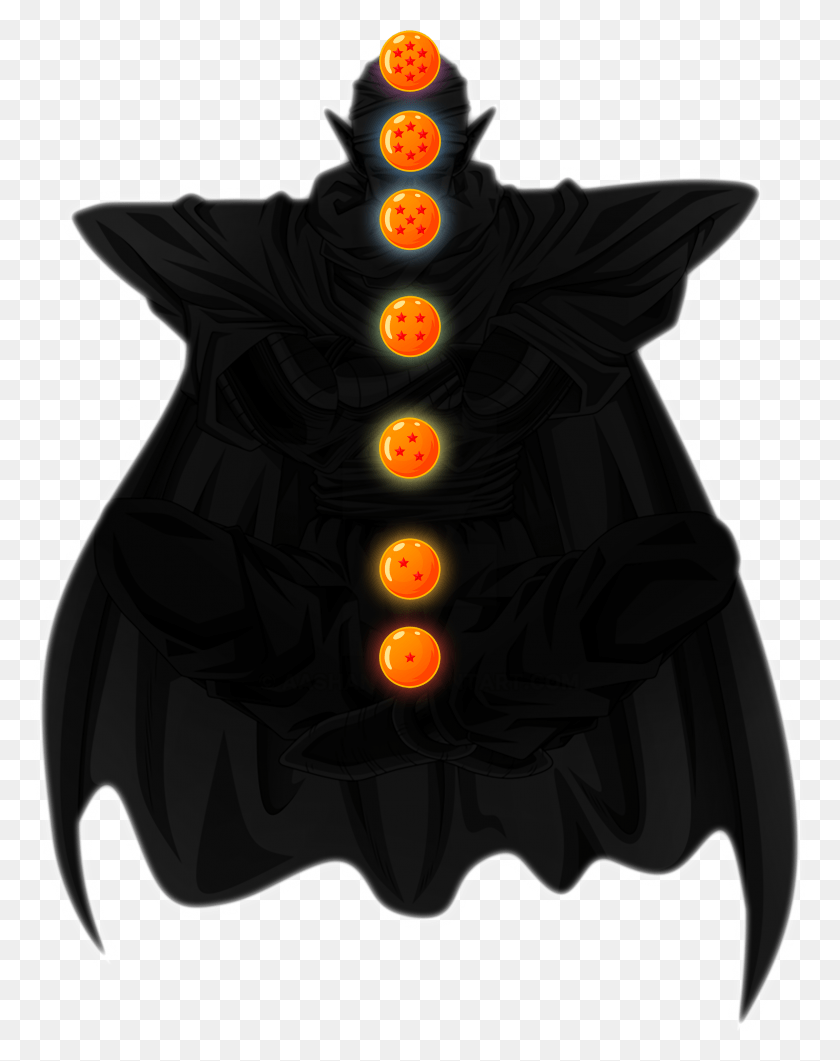 2417x3104 Piccolo Meditation Artwork With The 7 Dragonballs As Emblem, Symbol, Light, Halloween HD PNG Download