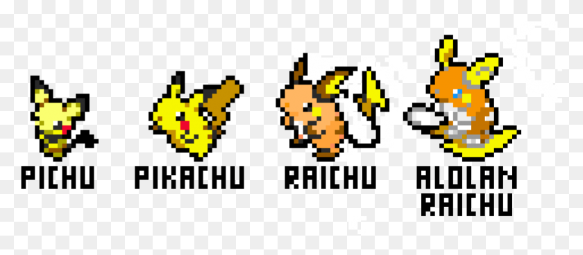 1191x471 Pichu Pikachu Raichu Pixel, Pac Man, Qr Code, Super Mario HD PNG Download