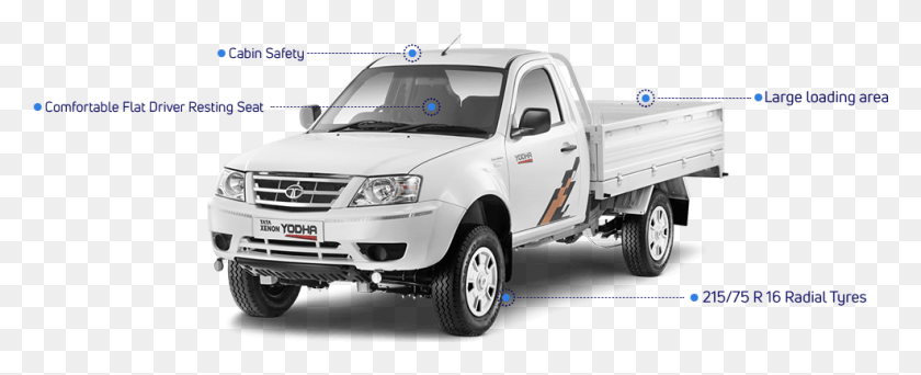 986x357 Pick Up Truck Tata Yodha, Wheel, Machine, Vehicle HD PNG Download