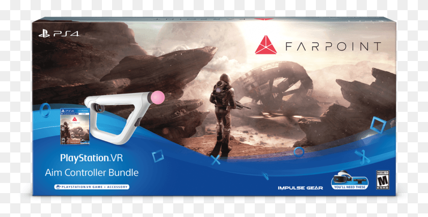 1173x552 Pick Up Your Farpoint Ps Vr Aim Controller, Person, Human, Halo HD PNG Download