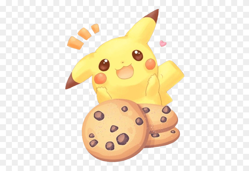 405x518 Pickachu Sticker Chocolate Chip Cookie Tekening, Sweets, Food, Confectionery HD PNG Download