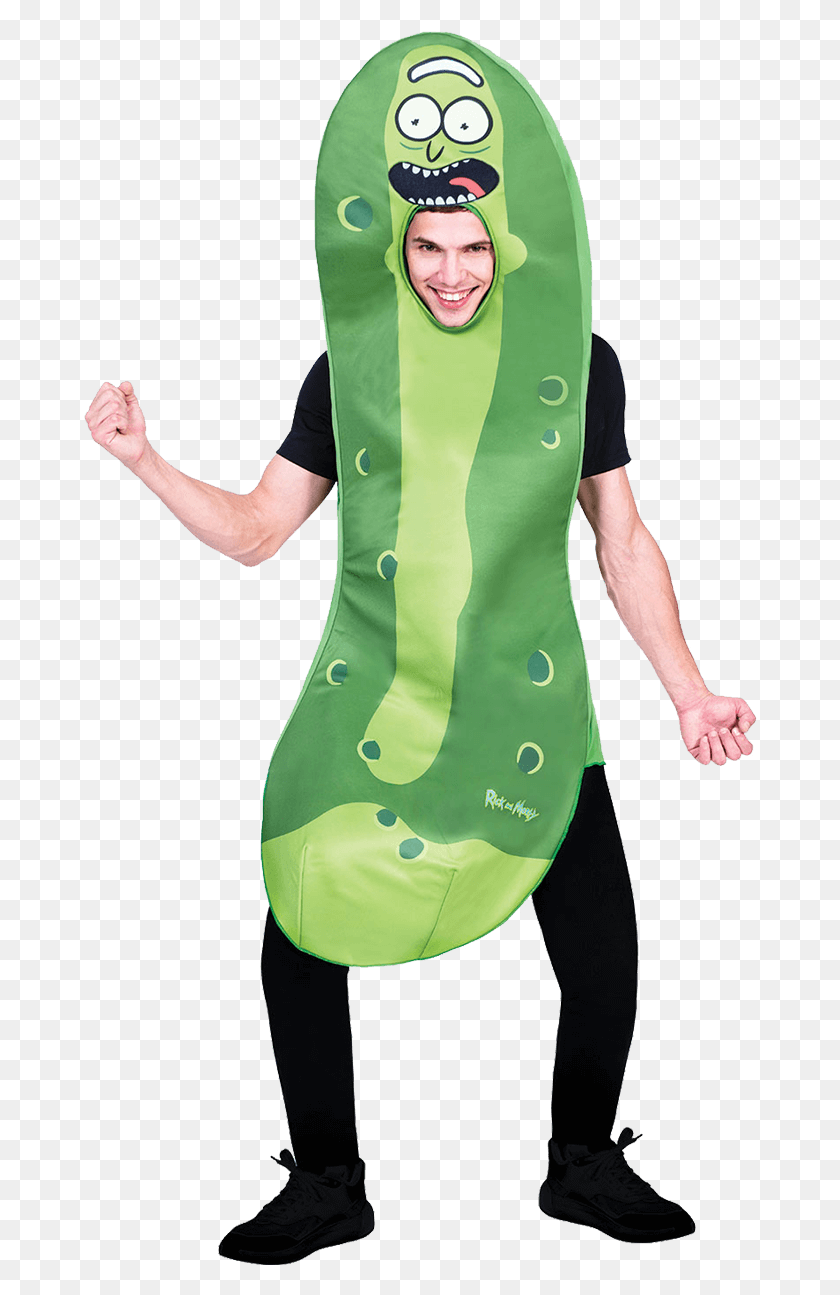 674x1235 Pickle Rick Costume Easy, Person, Human, Clothing HD PNG Download