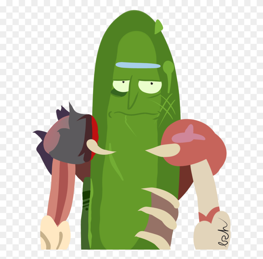 636x767 Pickle Rick Emoji Transparent Pickle Rick Gif, Plant, Vegetable, Food HD PNG Download