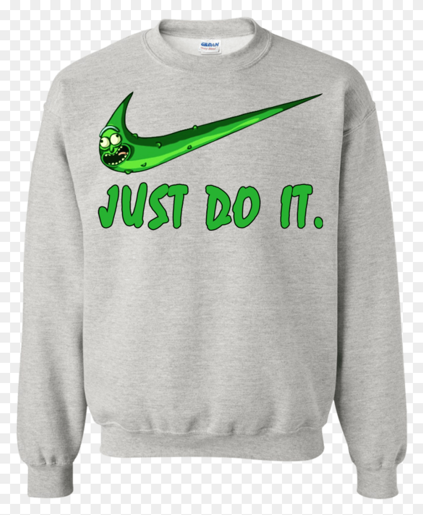930x1147 Pickle Rick Just Do It Shirt Hoodie Tank, Clothing, Apparel, Sweater HD PNG Download