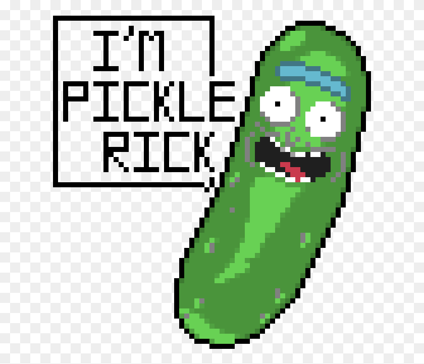 631x661 Pickle Rick Pickle Rick Pixel Art, Plant, Food, Relish HD PNG Download