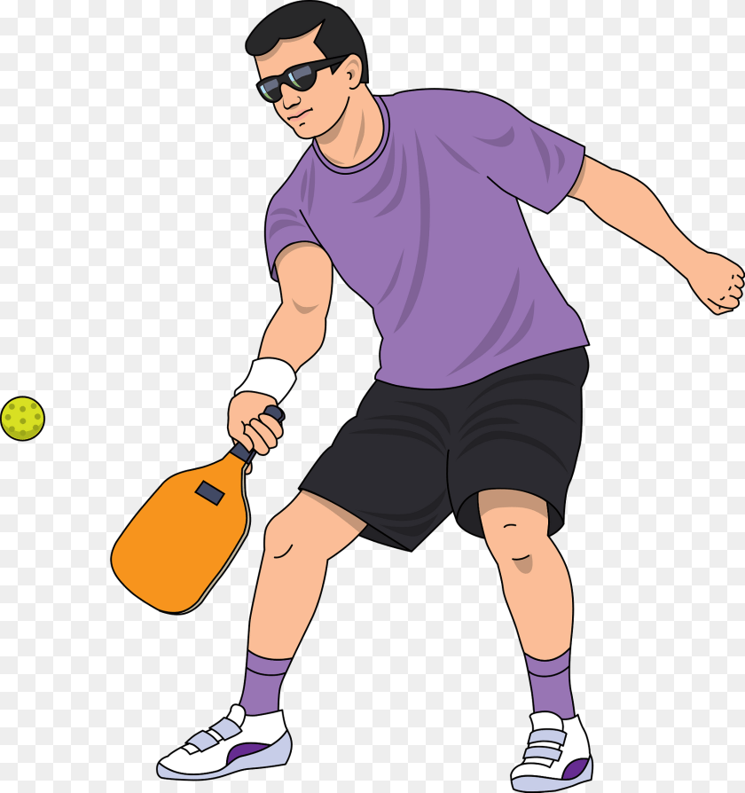 Pickleball Clipart, Clothing, Shorts, Person, Tennis Ball Sticker PNG