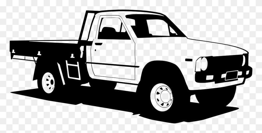 1000x473 Pickup Truck Images Free Image Black And Toyota Hilux, Truck, Vehicle, Transportation HD PNG Download