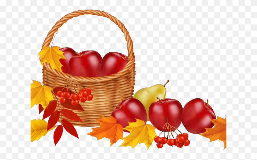 641x463 Picnic Basket Clipart Picnic Day Transparent Background Fall Clipart, Basket, Plant, Fruit HD PNG Download