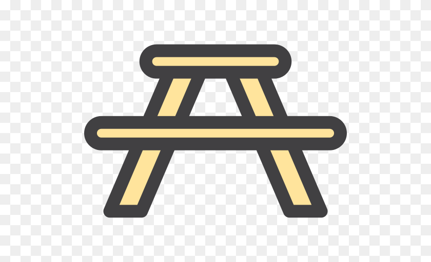 512x512 Picnic Icon, Furniture, Scoreboard Sticker PNG