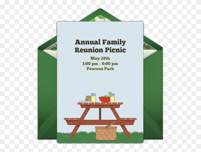 535x573 Picnic Table Online Invitation Summer Picnic Invitation, Flyer, Poster, Paper HD PNG Download