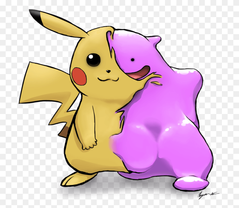 713x670 Pics Of Me The Pikachu Ditto And Pikachu, Animal, Toy, Mammal HD PNG Download