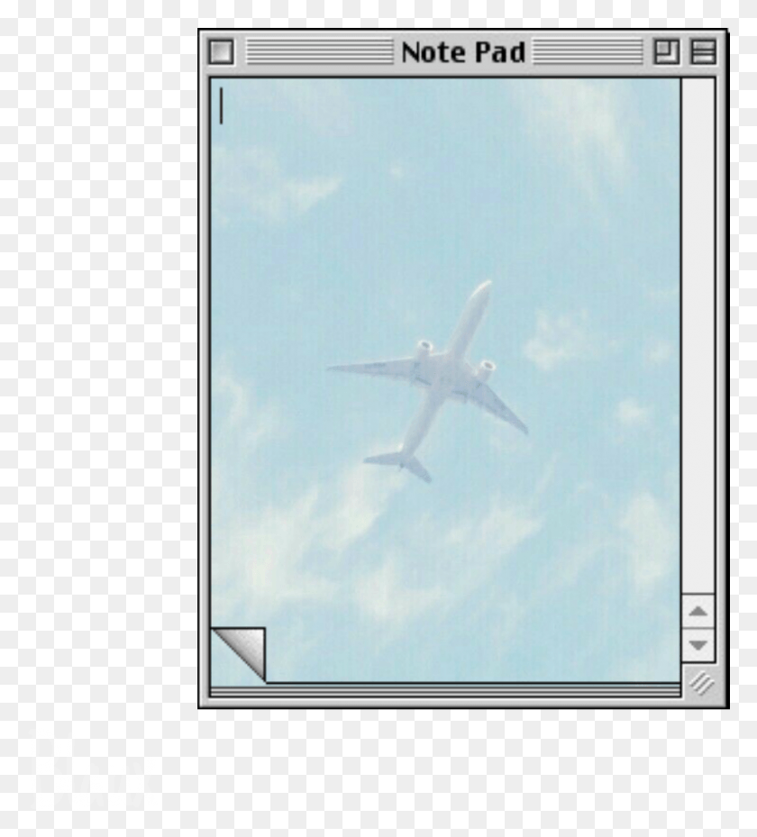 796x887 Picsart Notepad Note Tumblr Computer Airplane Boeing 787 Dreamliner, Aircraft, Vehicle, Transportation HD PNG Download