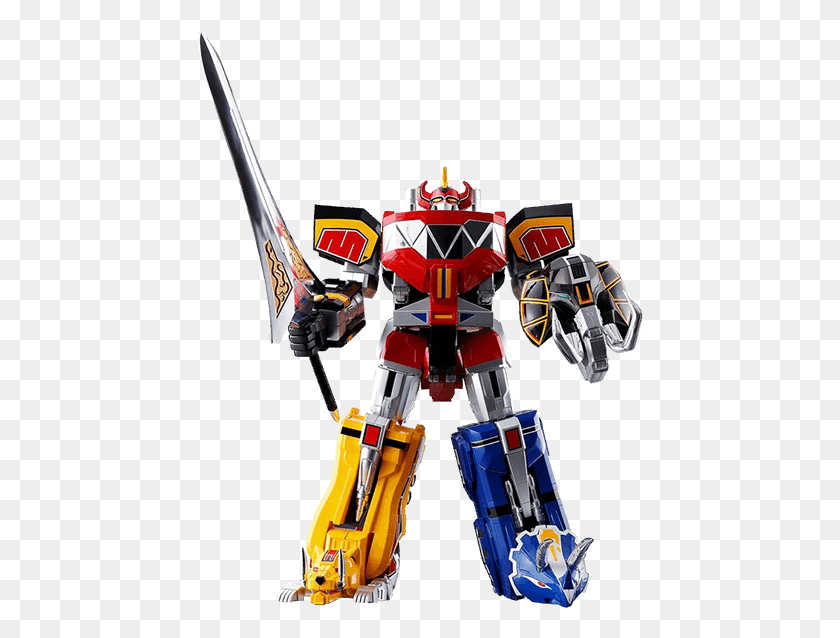 448x578 Picture 1 Of Power Rangers Soul Of Chogokin Megazord, Toy, Robot HD PNG Download