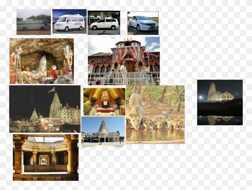 1337x983 Picture Badrinath Temple, Collage, Poster, Advertisement HD PNG Download