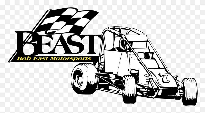 2191x1135 Picture Beast Logo Transparent Svg Freebie Supply Wingless Sprint Car Drawing, Vehicle, Transportation, Bulldozer HD PNG Download