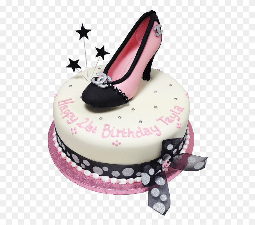532x681 Picture Black And White Chanel Shoe Home Cakes Themed Birthday Cake, Cake, Dessert, Food HD PNG Download