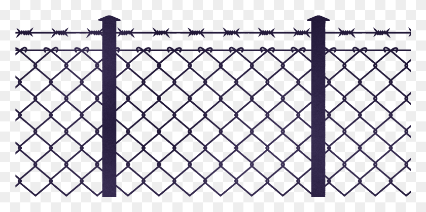 1921x885 Picture Black And White Imprisoned Raising My Baby Clipart Chain Link Fence Barbed Wire, Pattern, Ornament, Fractal HD PNG Download