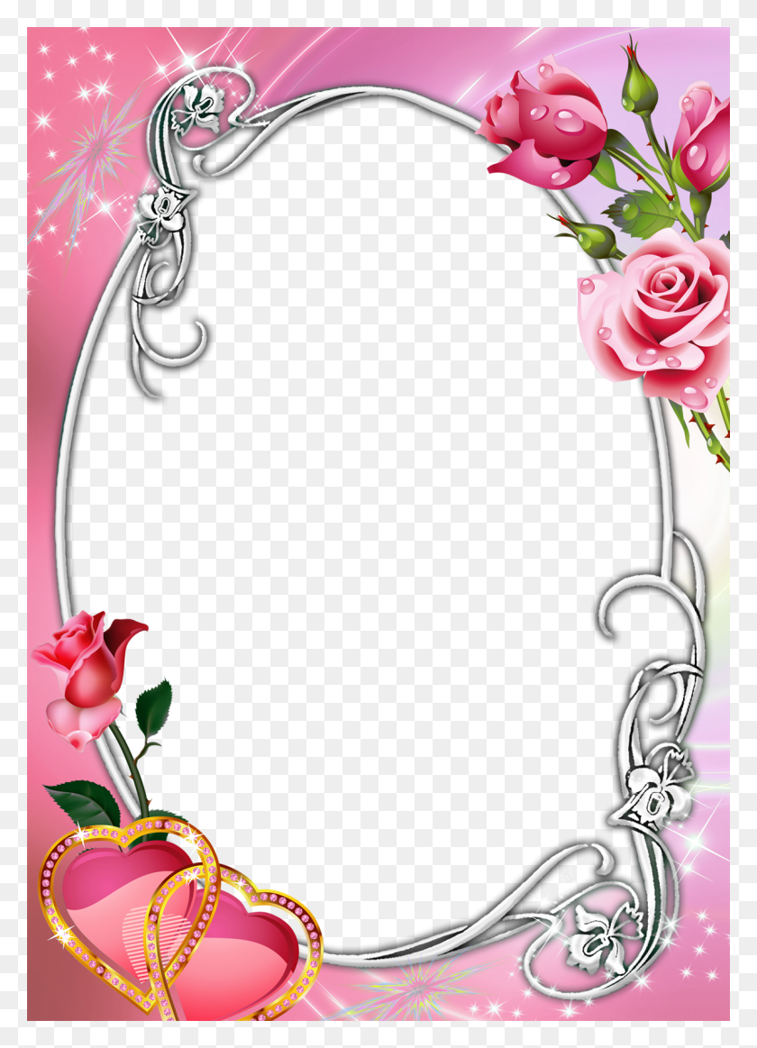 1200x1698 Picture Borders Flower Frame Rose Frame Oval Frame Roses Frames And Borders, Graphics, Floral Design HD PNG Download