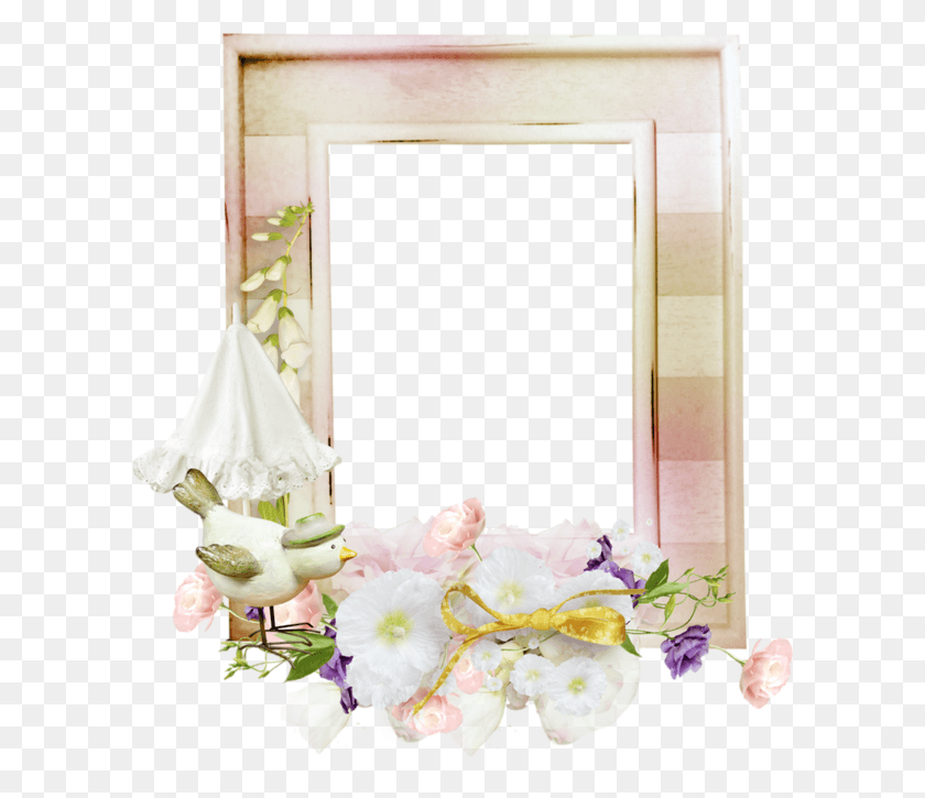 600x665 Picture Frame, Plant, Flower, Blossom HD PNG Download