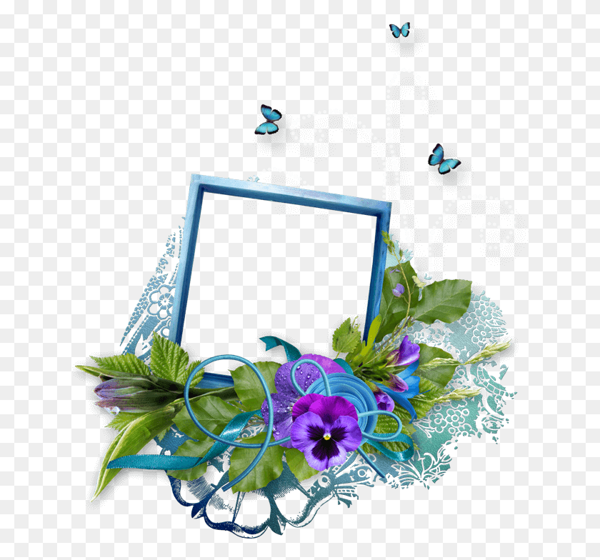 640x724 Picture Frame Photography Flower Border For Photoshop, Graphics, Floral Design HD PNG Download