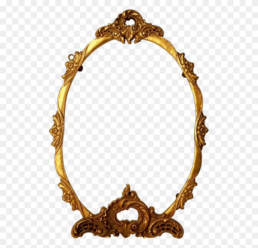 521x750 Picture Frameovalbrass Transparent Background Gold Oval Frame, Bronze, Necklace, Jewelry HD PNG Download