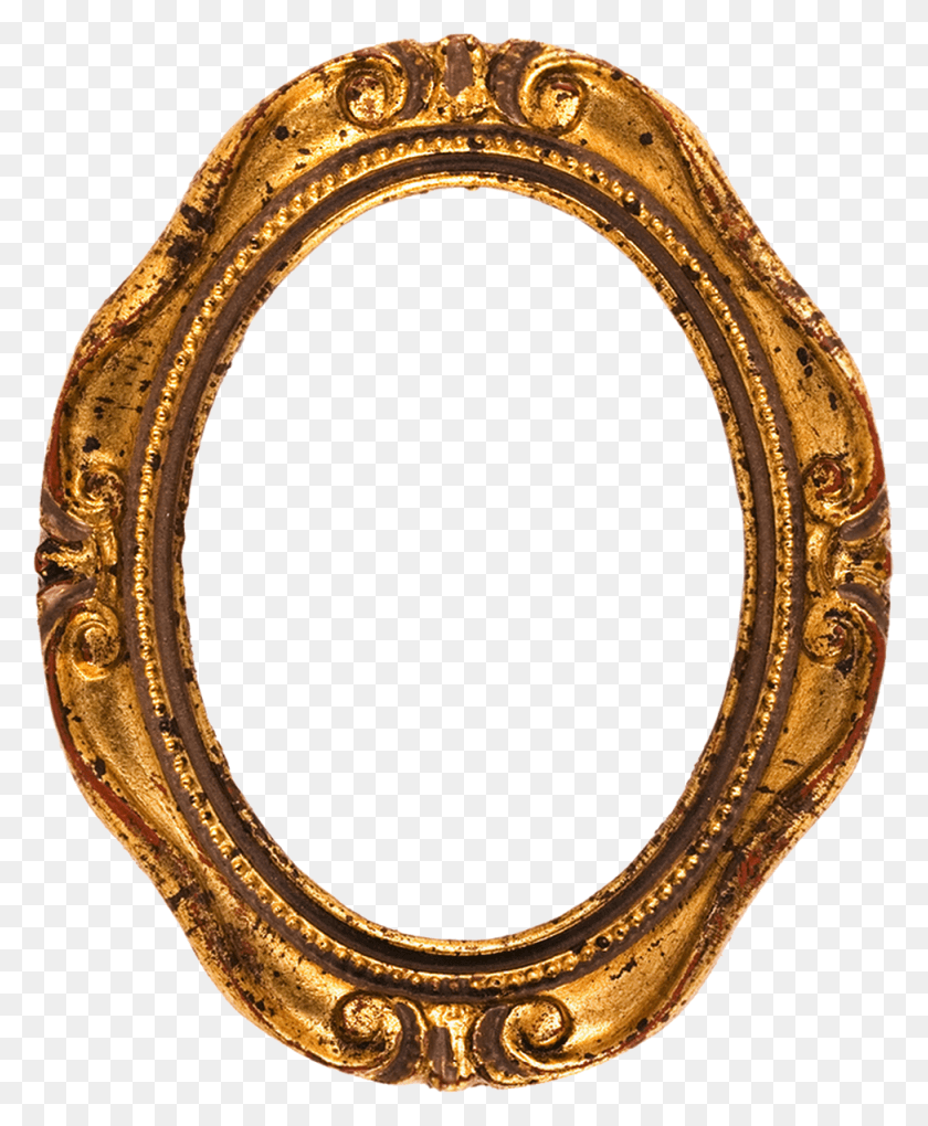 974x1200 Picture Frames Antique Oval Picture Frame Jewellery Gold Circle Picture Frame, Mirror HD PNG Download