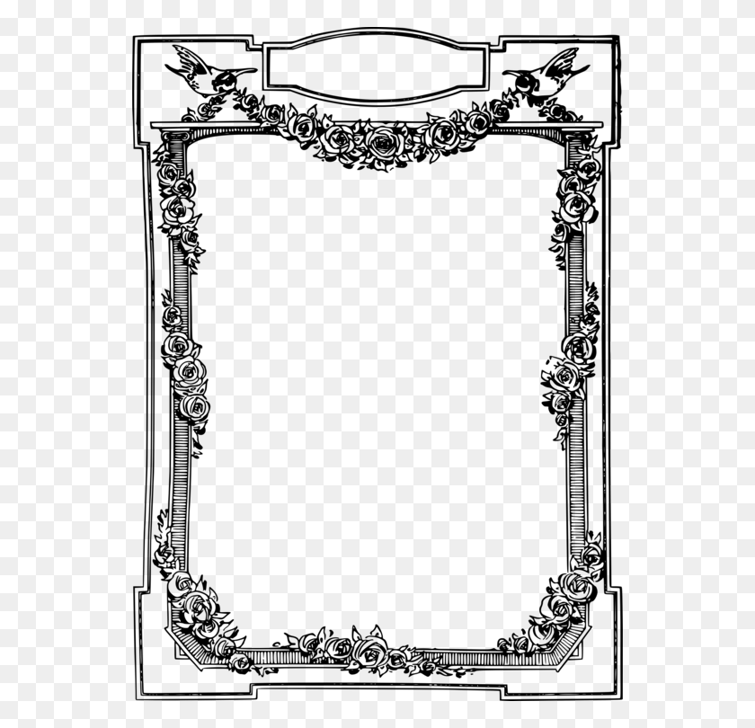 546x750 Picture Frames Black And White Bird Line Art Decorative Picture Frame, Gray, World Of Warcraft HD PNG Download