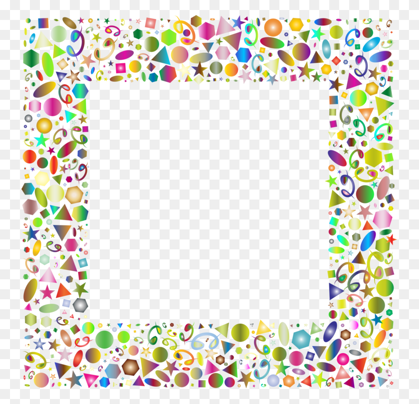753x750 Picture Frames Line Point Flower Party Frame, Mosaic, Tile HD PNG Download