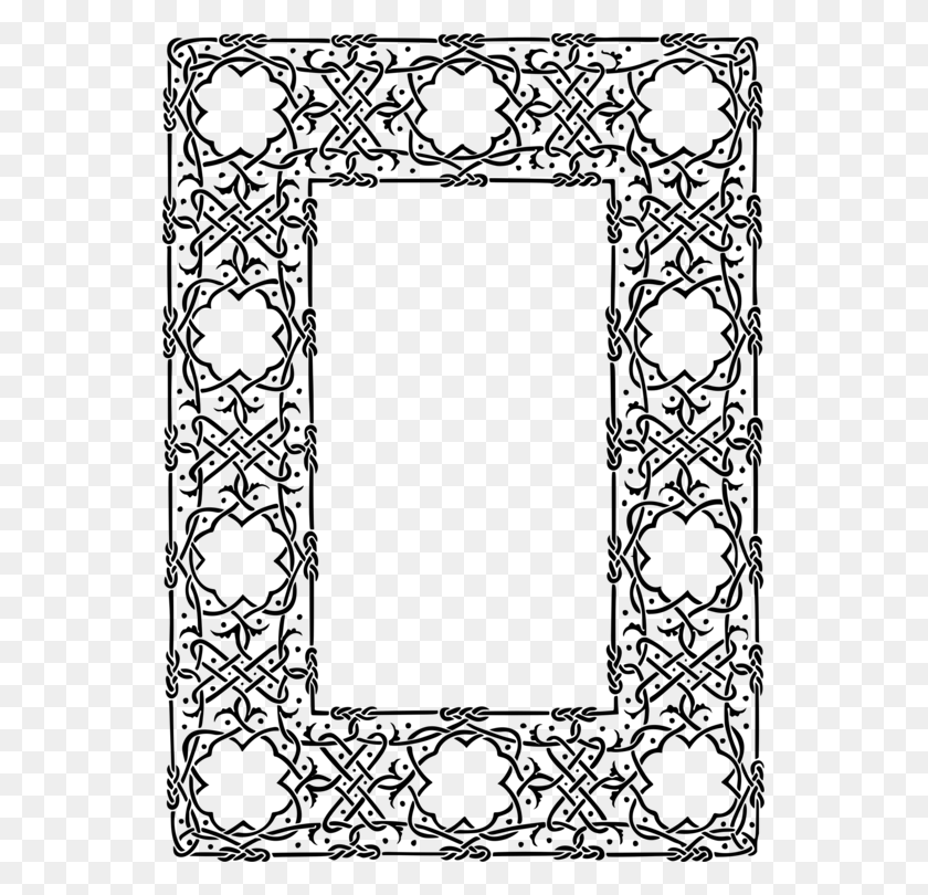 545x750 Picture Frames Ornament Flower Mirror Bed Frame Picture Frame, Gray, World Of Warcraft HD PNG Download