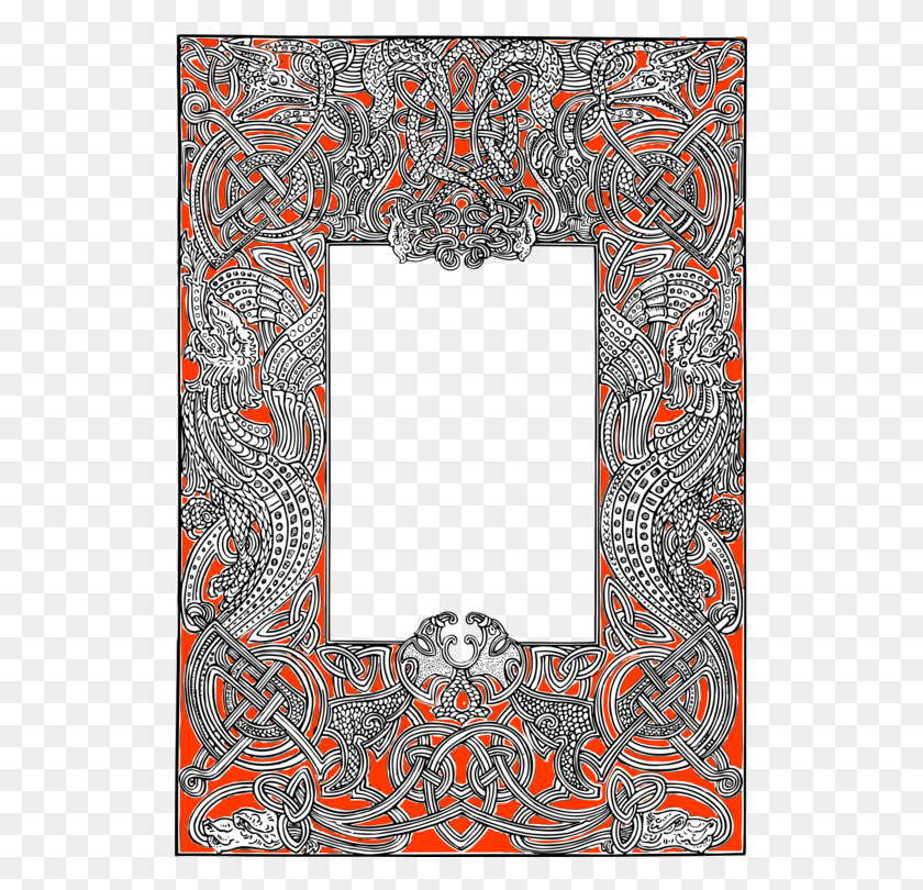 521x750 Picture Frames Paisley Drawing, Doodle HD PNG Download