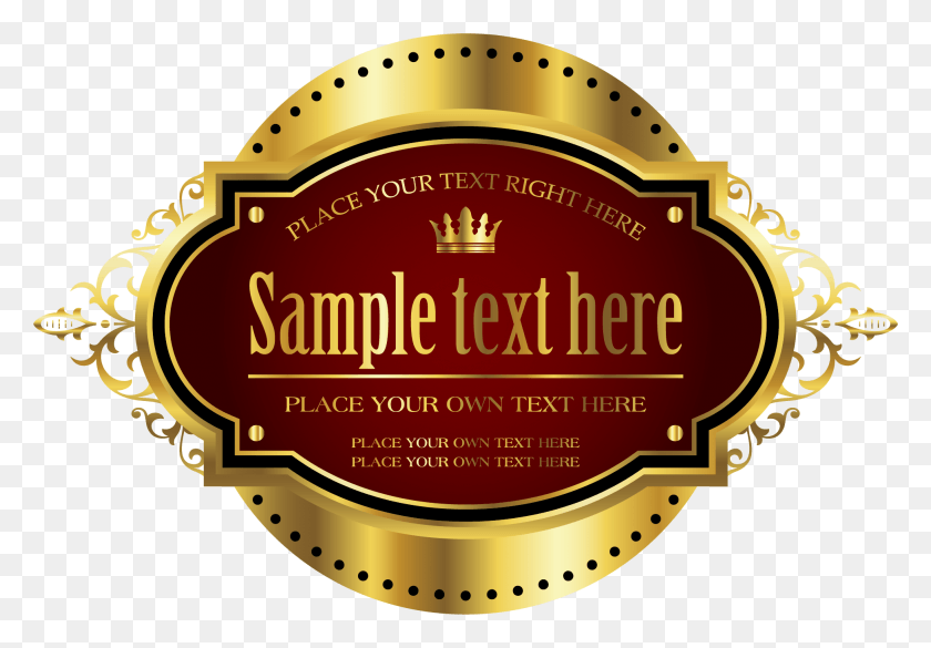 1951x1314 Picture Free Adobe Illustrator Luxury Gold Transprent Label, Text, Alcohol, Beverage HD PNG Download