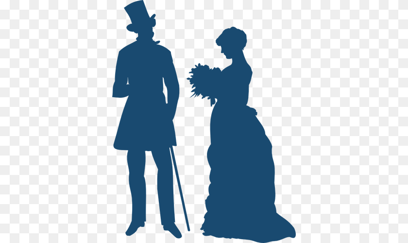 378x500 Picture Couples Silhouette Clip Art At Getdrawings Old Fashioned Photography, Clothing, Hat, Adult Clipart PNG