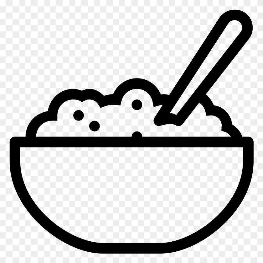 1462x1459 Picture Free Library Porridge Icon Free Oatmeal Clip Art Black And White, Gray, World Of Warcraft HD PNG Download