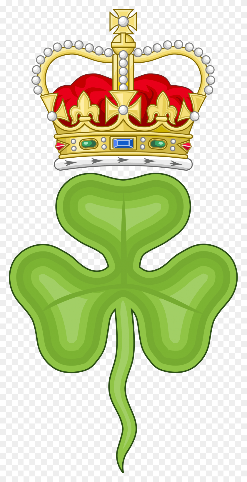 2000x4050 Picture Free Stock File Shamrock Royal Badge Of Ireland King Henry Viii Symbol, Accessories, Accessory, Jewelry HD PNG Download