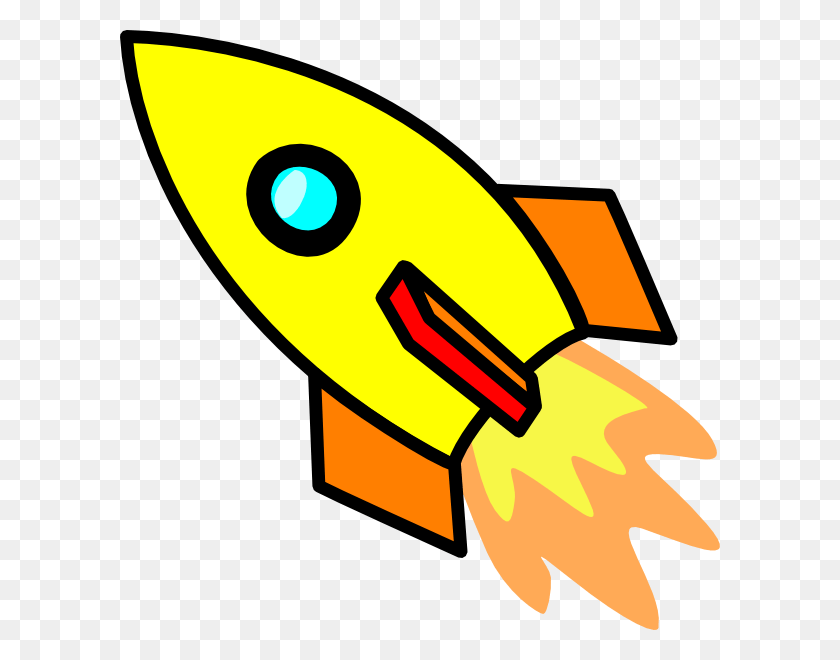 600x600 Picture Free Yellow Rocket Clip Art At Clker Launch Rocket Clipart, Hand, Graphics HD PNG Download