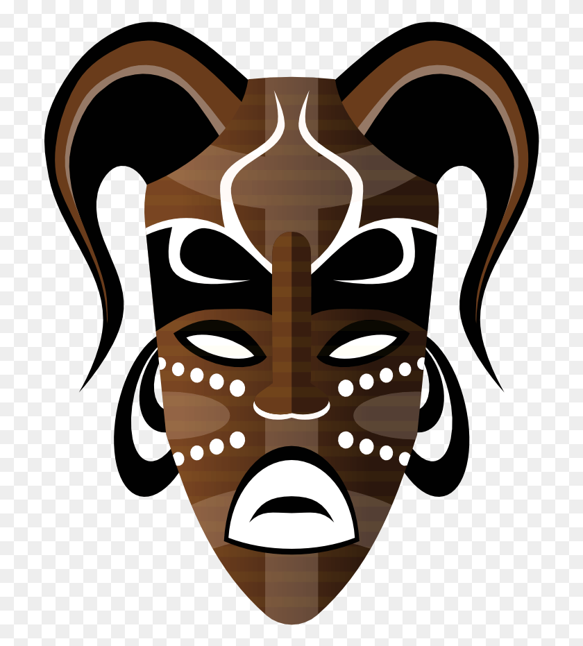 715x871 Picture Freeuse African Clipart Tribal African Masks, Mask HD PNG Download