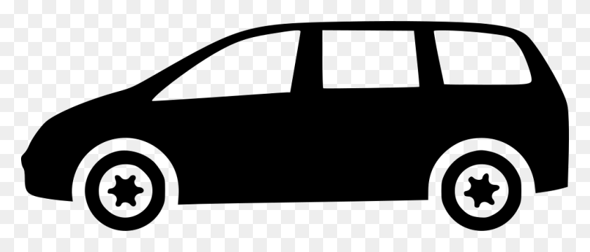 980x378 Picture Freeuse Icon Free Onlinewebfonts Minivan Clipart Black And White, Car, Vehicle, Transportation HD PNG Download