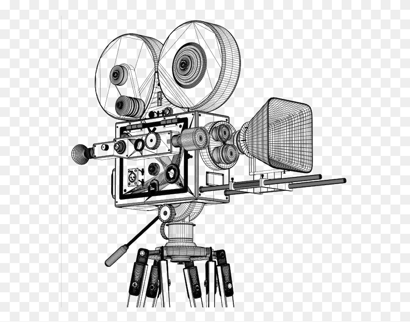 591x601 Picture Freeuse Library Sebastopol Video Production Old Film Camera Drawing, Cross, Symbol, Tripod HD PNG Download