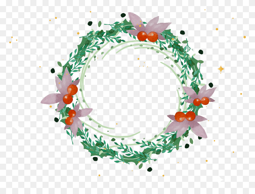 1639x1219 Picture Freeuse Wreath Christmas Watercolor Painting Watercolour Christmas Wreath, Graphics, Floral Design HD PNG Download