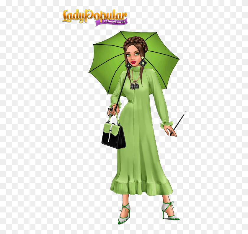 424x733 Png Изображение - Леди Популярная Харли Куинн, Одежда, Одежда, Зеленый Hd Png.