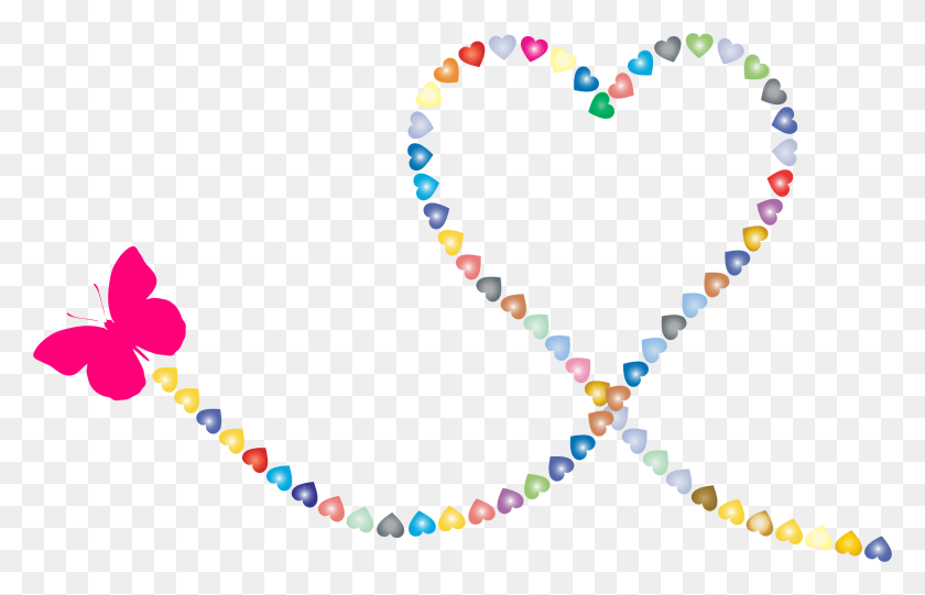 2315x1428 Picture Library Butterfly Hearts Big Image Hearts And Butterfly Clipart, Bead, Accessories, Accessory HD PNG Download
