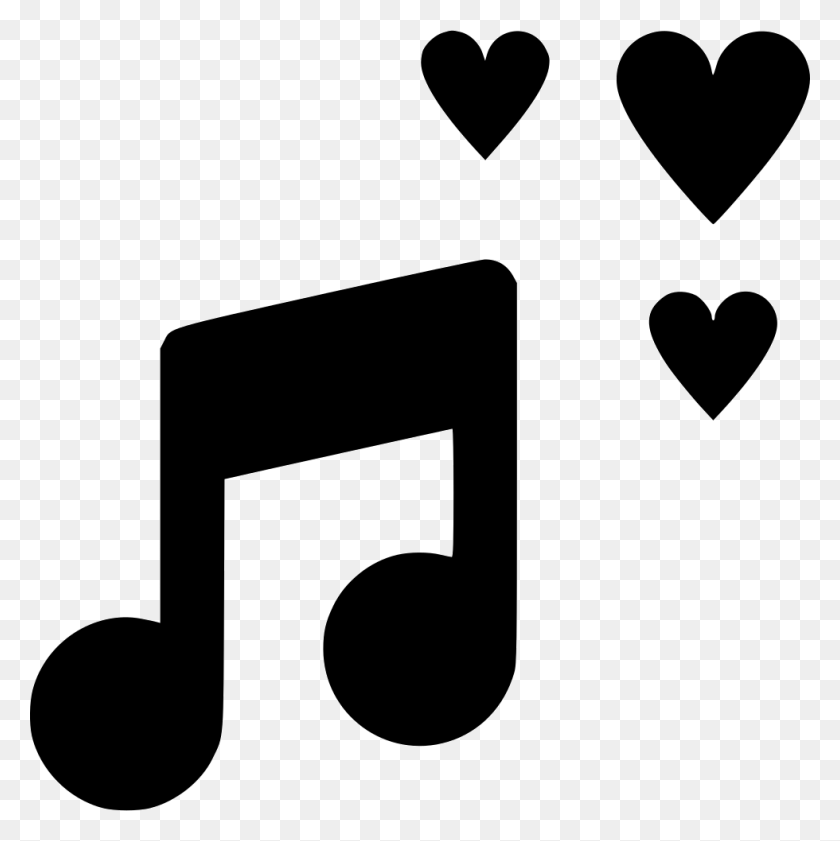 980x982 Picture Love Music Svg Icon Free Music Icon Black, Symbol, Stencil, Text HD PNG Download