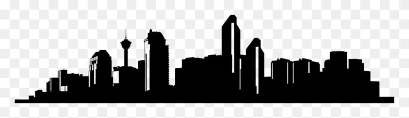 1215x285 Picture New Orleans Skyline Silhouette At Calgary Skyline Silhouette, Nature, Outdoors, Night HD PNG Download