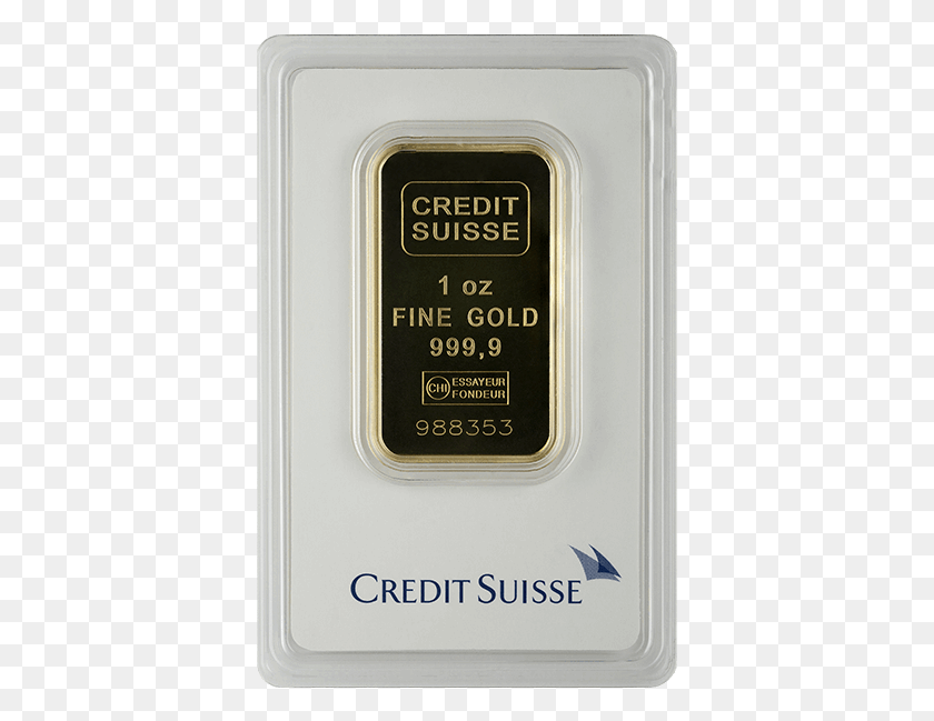 380x589 Picture Of 1 Oz Credit Suisse Gold Bar Credit Suisse, Bottle, Aftershave, Cosmetics HD PNG Download