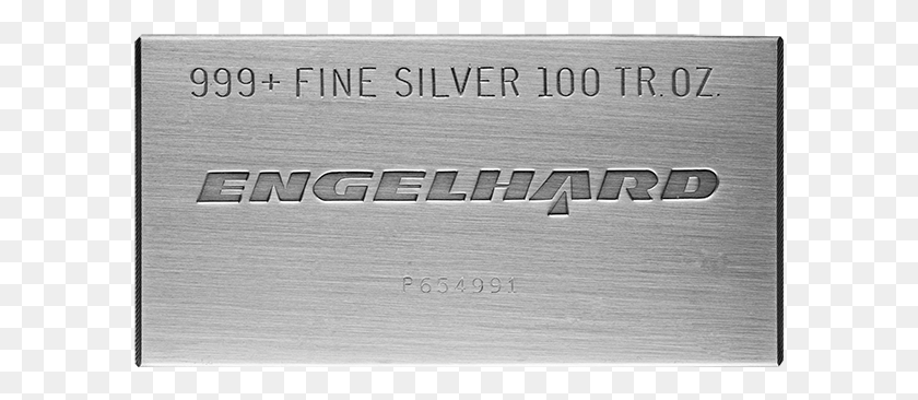 596x306 Picture Of 100 Oz Engelhard Silver Bar Engelhard Silver Bars, Text, Word, Logo HD PNG Download