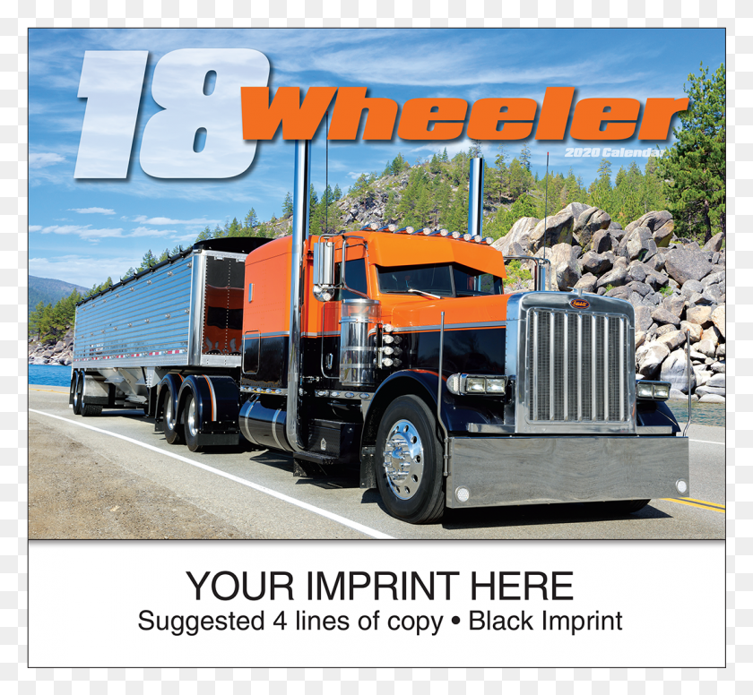 1101x1012 Picture Of 18 Wheeler Wall Calendar Trailer Truck, Trailer Truck, Vehicle, Transportation HD PNG Download