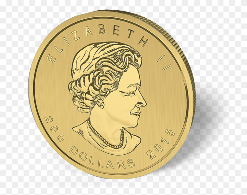 801x621 Picture Of 2015 1 Oz Canadian Gold Maple Leaf Growling Gold, Coin, Money, Nickel HD PNG Download